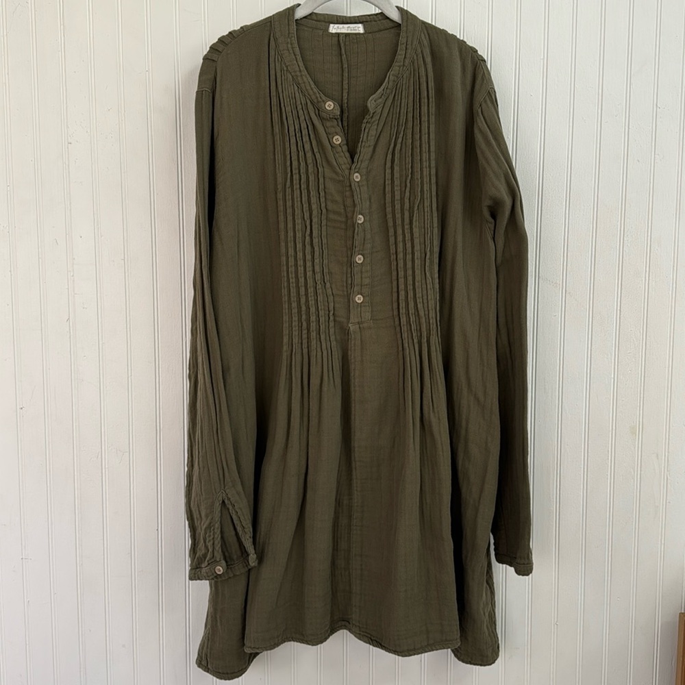 FREE PEOPLE X CP SHADES YOKO TUNIC /DRESS 
SIZE LARGE  OLIVE/ POPULAR / SOLD OUT